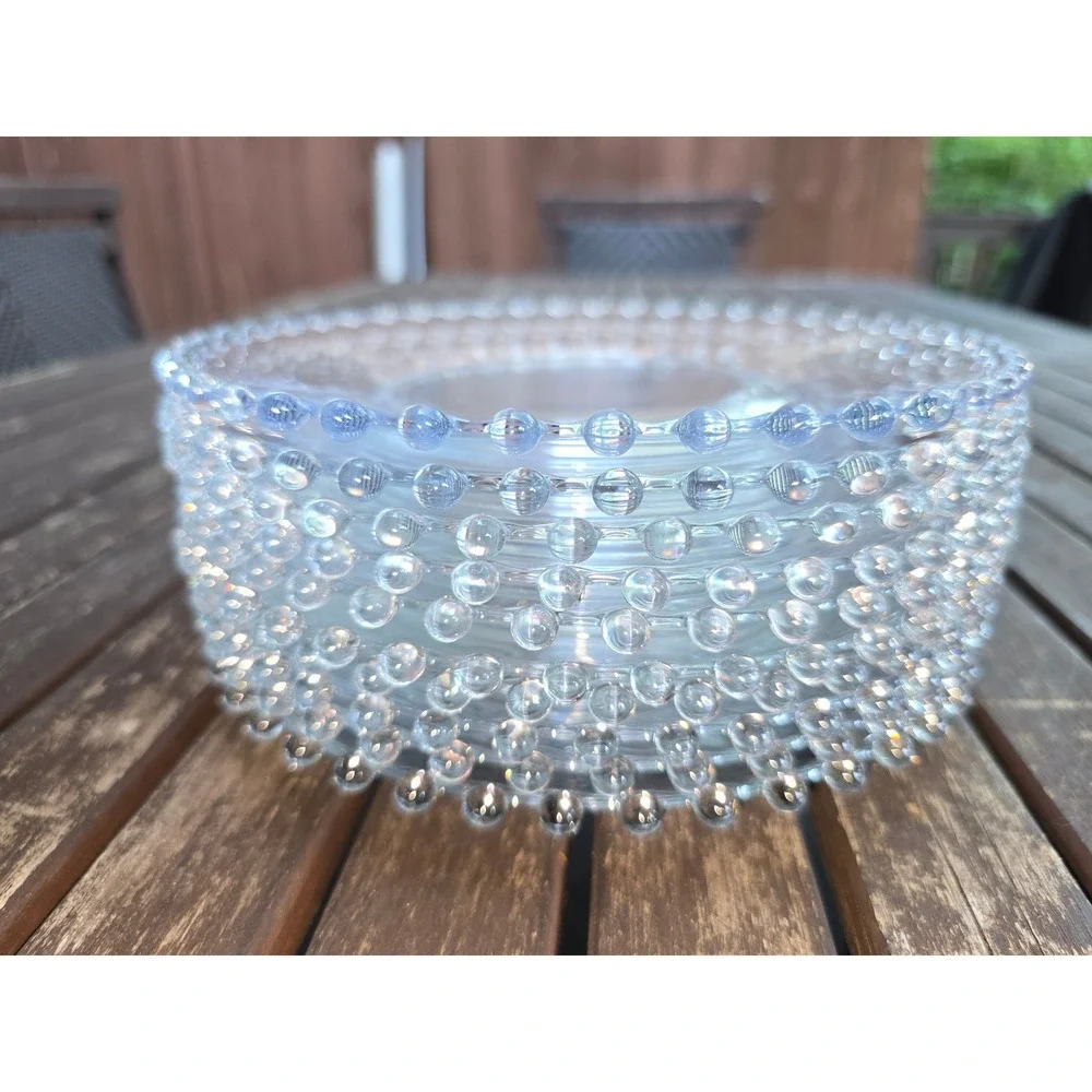 Vintage Imperial Glass Candlewick Clear Salad Plates 8